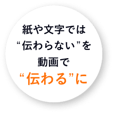 紙や文字では“伝わらない”を動画で“伝わる”に