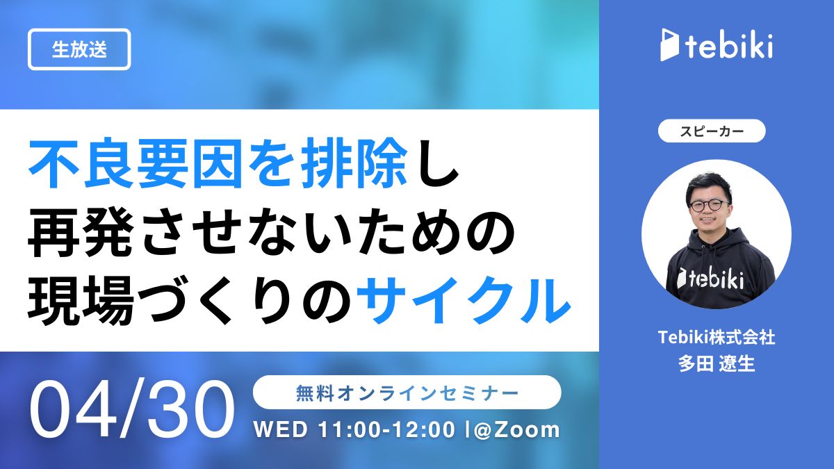 不良要因を排除し再発させないための現場づくりのサイクル