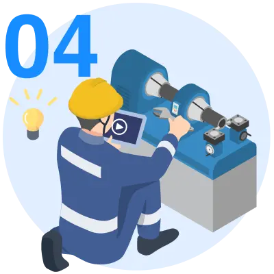 動画マニュアルを見てメンテナンス対応を実施