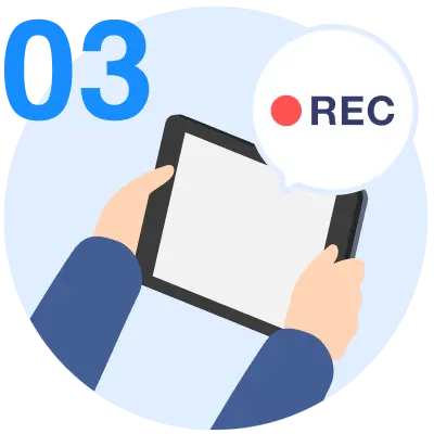 作成計画表に基づいて動画マニュアルの作成を進める